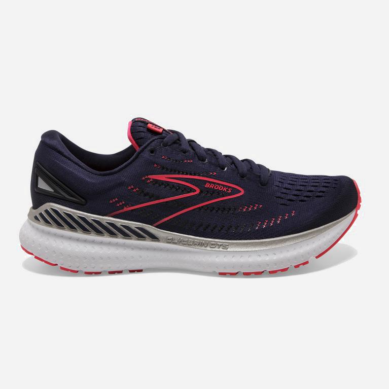 Brooks Glycerin Gts 19 Max Cushion Road Løpesko Dame Tilbud - Rosa/Svart - Norge (VJM843196)